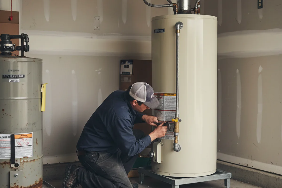 Water heater and shutoff valve replacement in Laughlintown